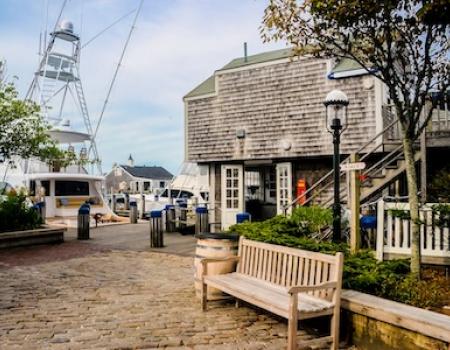 Downtown Nantucket in the spring