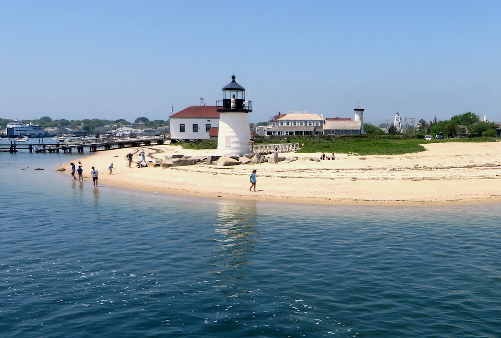 Brant Point Lighthouse on the beach