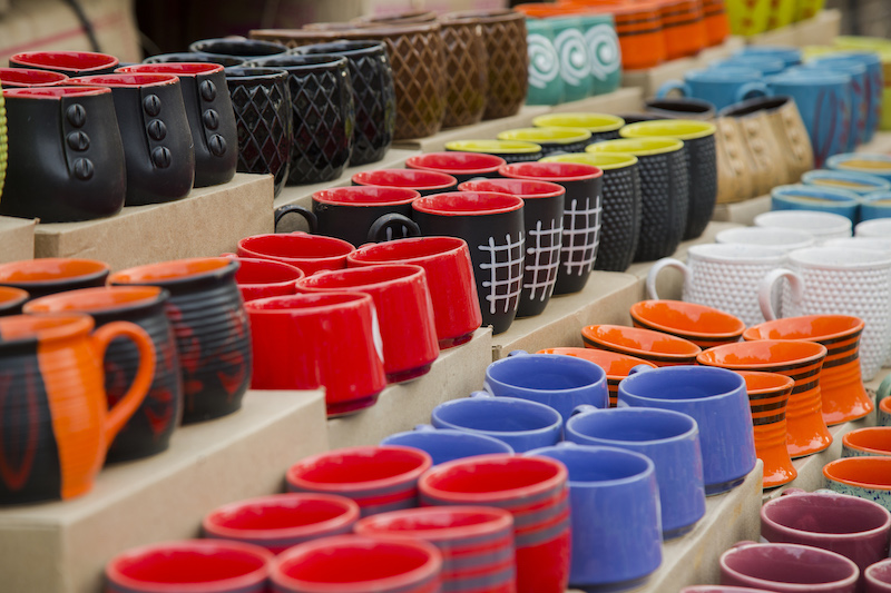 pottery at market